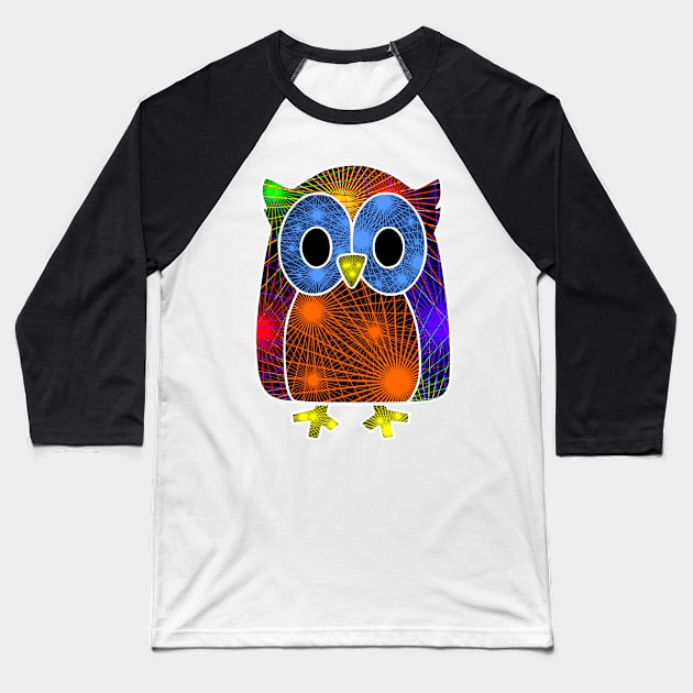 Laser Owl Baseball T-Shirt by Shrenk